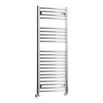DQ Heating Orion Vertical Curved Heated Towel Rail - Polished Chrome - 1800 x 600mm