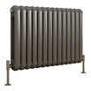 DQ Heating Cassius Column Style Mild Steel Horizontal Designer Radiator - Anthracite Grey - 550 x 993mm