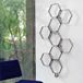Aeon Honeycomb Stainless Steel Wall Mounted Vertical Designer Radiator - Brushed - 580 x 550mm