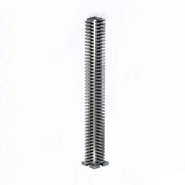 Aeon Truva Stainless Steel Floor Mounted Vertical Designer Radiator - Brushed - 1320x400