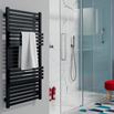 Crosswater Seattle Designer Heated Towel Rail - Metallic Black Matte - 1185 x 500mm