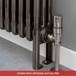 Butler & Rose 3 Column Horizontal Radiator - Bare Metal Lacquer Finish - 500mm