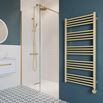 Crosswater MPRO Electric Brushed Brass Heated Towel Rail - 1140 x 480mm