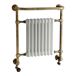 DQ Heating Croxton Wall Mounted Luxury Traditional Heated Towel Rail - Antique Brass - 789 x 837mm