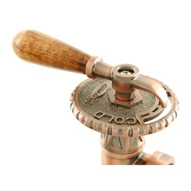 DQ Heating Abbey Luxury Manual Radiator Valve - Angled - Antique Copper