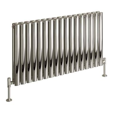 DQ Heating Cove Double Panel Stainless Steel Horizontal Designer Radiator - Polished - 600 x413