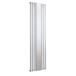DQ Heating Cove Mirror Mild Steel Vertical Designer Radiator - White - 1800 x 382mm