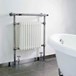 DQ Heating Croxton Floor Mounted Luxury Traditional Heated Towel Rail - Polished Gold - 952 x 685mm