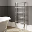 DQ Heating Elveden Floor Mounted Luxury Traditional Heated Towel Rail - Polished Chrome - 1562 x 475mm