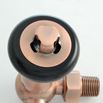 DQ Heating Enzo Corner Luxury Thermostatic Radiator Valve - Antique Copper