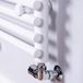DQ Heating Altona Vertical Heated Towel Rail - White - 1600 x 600mm