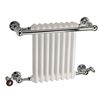 DQ Heating Ashill Wall Mounted Luxury Traditional Heated Towel Rail - Brushed Nickel - 505x837