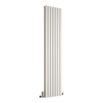 DQ Heating Cove Double Panel Mild Steel Vertical Designer Radiator - White - 1800 x 531mm