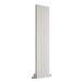 DQ Heating Cove Double Panel Mild Steel Vertical Designer Radiator - White - 1800 x 295mm
