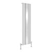 DQ Heating Cove Mirror Mild Steel Vertical Designer Radiator - White - 1800 x 500mm