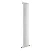 DQ Heating Cove Single Panel Mild Steel Vertical Designer Radiator - White - 1800 x 295mm