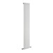 DQ Heating Cove Single Panel Mild Steel Vertical Designer Radiator - White - 1800 x 295mm