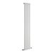 DQ Heating Cove Single Panel Mild Steel Vertical Designer Radiator - White - 1800 x 531mm