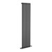 DQ Heating Cove Single Panel Mild Steel Vertical Designer Radiator - Anthracite - 1800 x 531mm