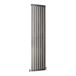 DQ Heating Delta Stainless Steel Vertical Designer Radiator - Brushed - 1600 x 410mm