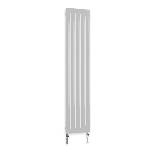 DQ Heating Drifter Vertical Designer Radiator - Matt White Aluminium (RAL 9006)
