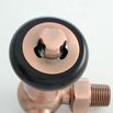 DQ Heating Enzo Corner Luxury Manual Radiator Valve - Antique Copper