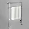 DQ Heating Lynford Floor Mounted Luxury Traditional Heated Towel Rail - Polished Gold - 952 x 685mm