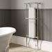 DQ Heating Old Buckenham Floor Mounted Luxury Traditional Heated Towel Rail - Polished Nickel - 952 x 989mm