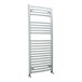 DQ Heating Orion Vertical Curved Heated Towel Rail - White - 800 x 500mm