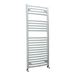 DQ Heating Orion Vertical Curved Heated Towel Rail - White - 800 x 600mm