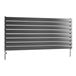 DQ Heating Tornado Single Panel Mild Steel Horizontal Designer Radiator - Dark Grey - 456 x 1971mm