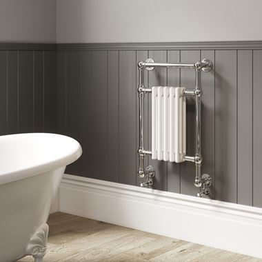 DQ Heating Lynford Wall Mounted Luxury Traditional Heated Towel Rail