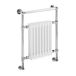 DQ Heating Lynford Wall Mounted Luxury Traditional Heated Towel Rail - Brushed Nickel - 789 x 837mm