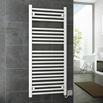 DQ Heating Metro Electric Only Vertical Heated Towel Rail - White - 1200 x 500mm