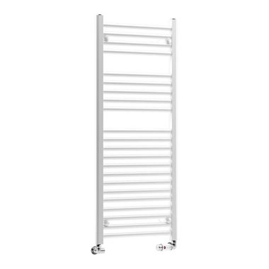 DQ Heating Metro Electric Only Vertical Heated Towel Rail - White - 800 x 500mm