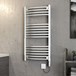 Brenton Apollo Electric Curved Heated Towel Rail - 22mm - 1000 x 500mm - Thermostatic Element