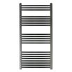 EliteHeat Stainless Steel Ladder Heated Towel Rail 25mm Bars - Brushed Black