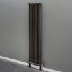 EliteHeat 2 Column Vertical Radiator - Bare Metal Lacquer Finish - 1500 x 294mm