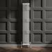 EliteHeat Vertical Designer 2 Column White Radiator - 1800mm Tall