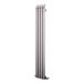 Aeon Bamboo Stainless Steel Wall Mounted Vertical Designer Radiator - Brushed - 1200 x 550mm