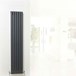 Hudson Reed Revive Double Panel Vertical Designer Radiator - Anthracite - 1800x354