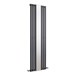 Hudson Reed Revive with Mirror Single Panel Vertical Designer Radiator - Anthracite - 1800x499