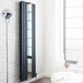 Hudson Reed Revive with Mirror Double Panel Vertical Designer Radiator - Anthracite - 1800 x 499mm