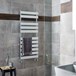 Hudson Reed Piazza Vertical Designer Heated Towel Rail Radiator - Chrome - 1200 x 500mm
