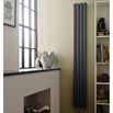 Hudson Reed Revive Compact Double Panel Vertical Designer Radiator - Anthracite - 1800 x 236mm