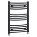 nuie Curved Heated Towel Rail - Anthracite - 700 x 500mm
