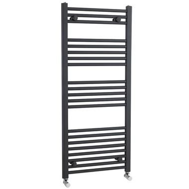 nuie Straight Heated Towel Rail - Anthracite - 1150 x 500mm
