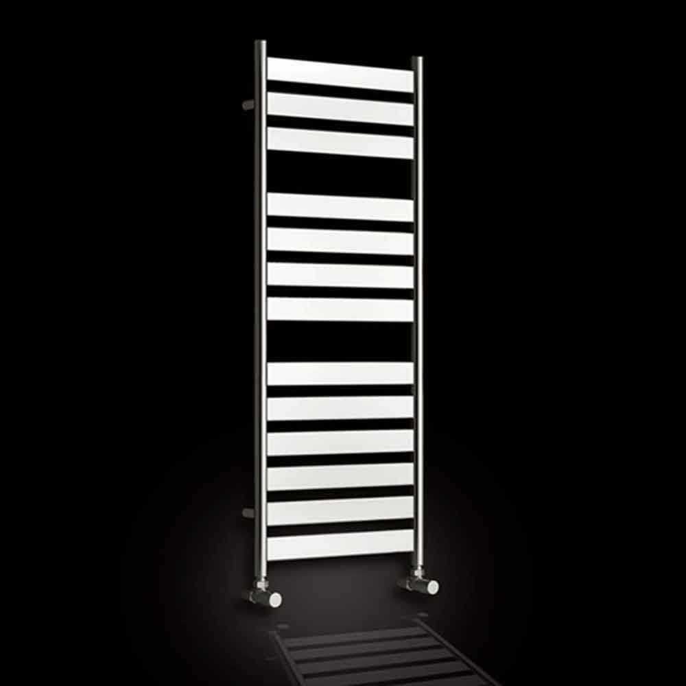 Reina Premium Black Curved Heated Towel Radiator Rail 400mm x 800mm Central Heating Ladder