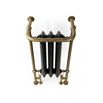 Terma Cast Iron Flat Black & Brushed Brass Surround Heated Towel Rail - 900 x 490mm