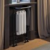 Terma Cast Iron White & Matt Black Surround Heated Towel Rail - 900 x 490mm